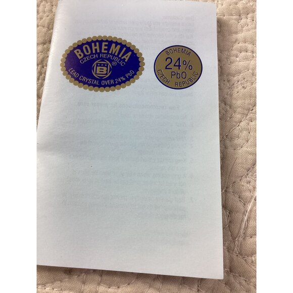 Bohemia 24% Lead Crystal Decorative Bowl*Czech Republic *NWB - Picture 9 of 9